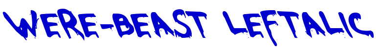 Were-Beast Leftalic font